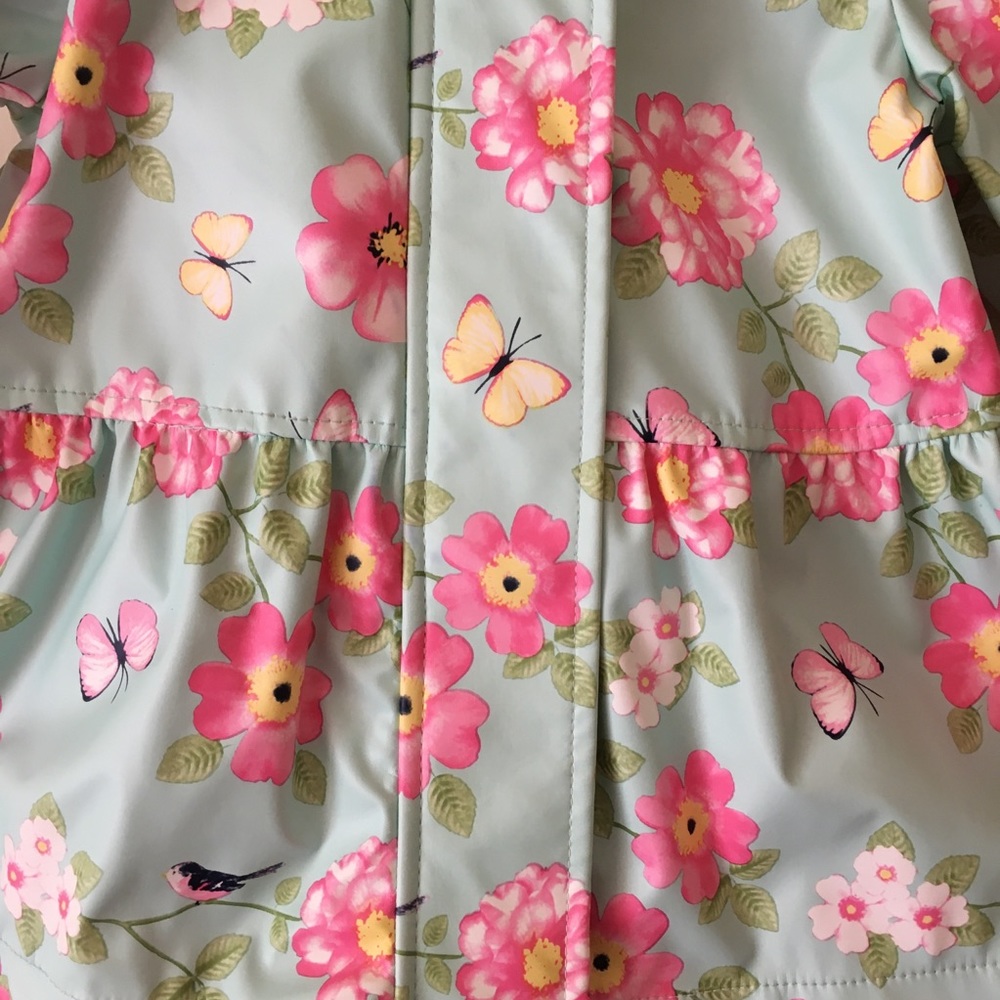 Little me 18M floral raincoat - Picture 2 of 5